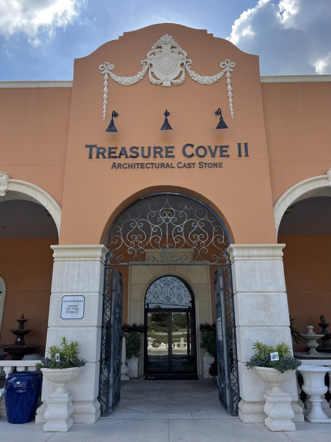 Treasure Cove North Sarasota Location. Custom Columns on the building.