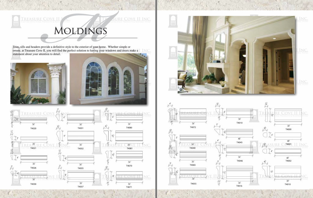 Molding dimensions and specs.